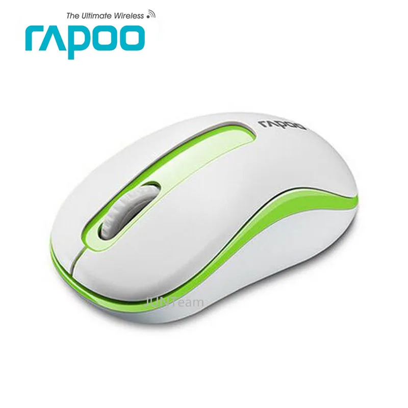 Зеленый Оригинальная Беспроводная оптическая мини-мышь Rapoo 2,4G, надежная мышь 1000 dpi, нано-мышь с приемником USB для компьютера, ноутбука, настольного компьютера - Цвет: Зеленый