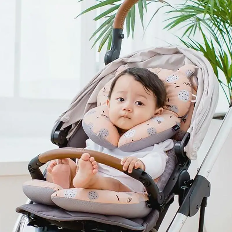 5 Styles Reversible Baby Newborn Stroller Body Support Cushion Soft Sleeping Pillow Safe Car Neck Protection D3 | Мать и ребенок