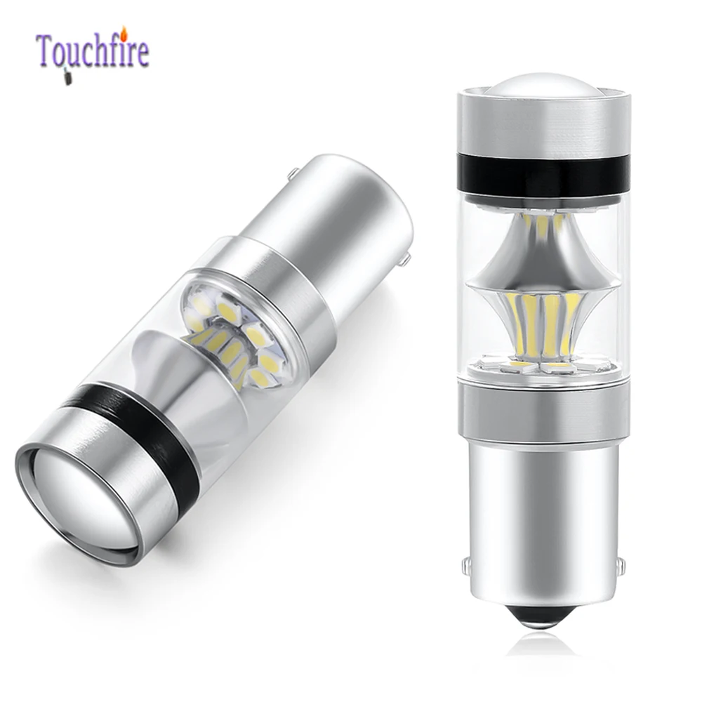 2PCS 1156 P21W BA15S Car Bulb 2835SMD 20LED 12V Canbus No Error Reverse DRL Daytime Running Light White 6000K Auto Lamp | Автомобили и
