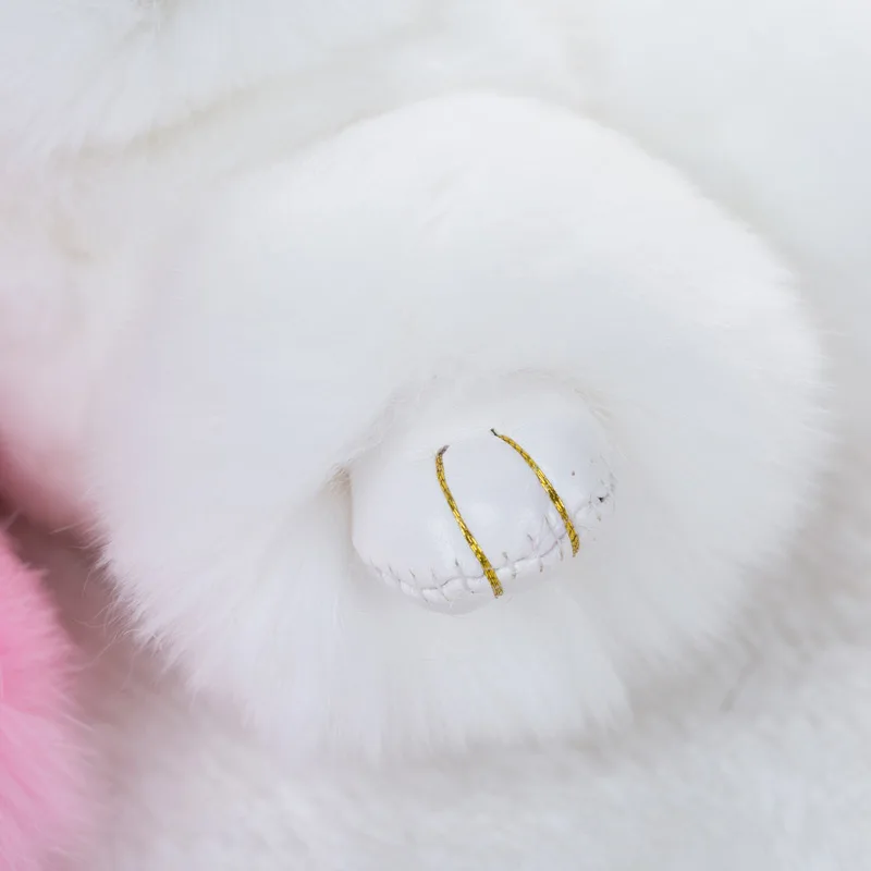 Брелок для ключей из 2017 натурального кроличьего меха и норки брелок с