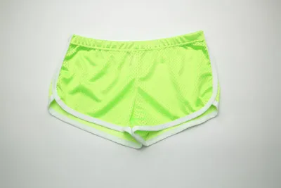 neon green Летние шорты для бега, Мужские Спортивные Беговые тренировочные штаны для фитнеса, быстросохнущие мужские сетчатые дышащие шорты для тренировок - Цвет: neon green
