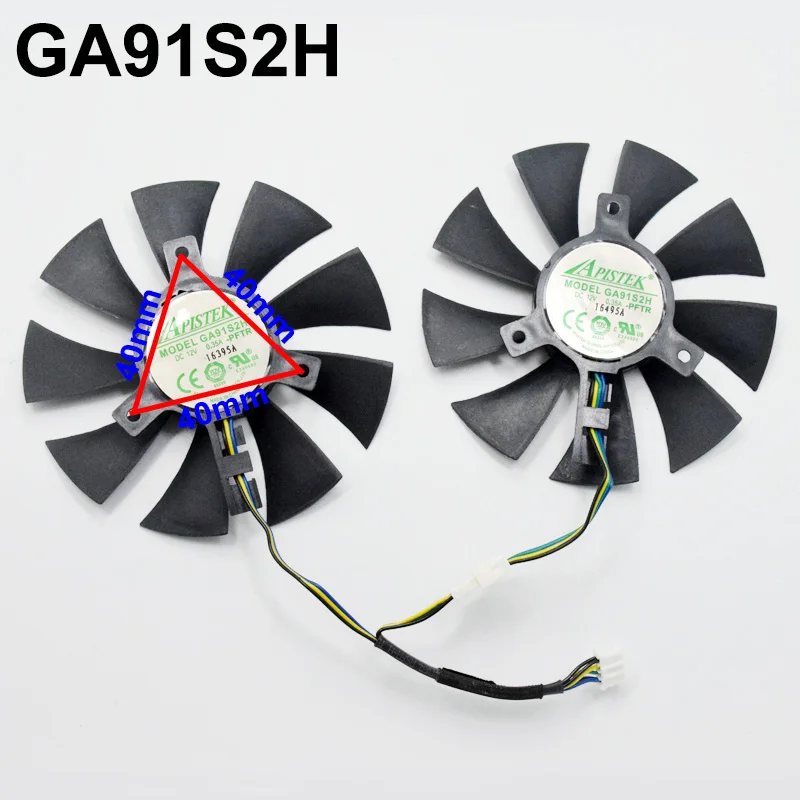 GA91S2H Новая 85 мм GA91S2H GFY09010E12SPA 4PIN кулер вентилятор заменить для ZOTAC GeForce GTX 1060 AMP Edition GTX 1070 мини графическая плата, вентиляторы - Цвет лезвия: GA91S2H