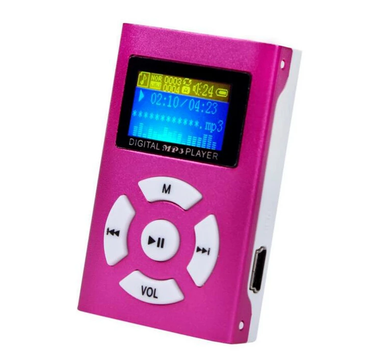 Dower me USB Mini lcd портативная Поддержка 32 Гб mini SD TF карта MP3, плеер есть новая гарнитура и комплект для хранения