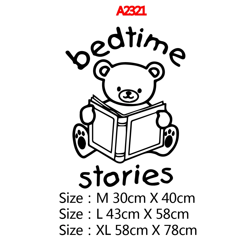 Мультяшные стильные настенные Переводные картинки с надписью Bedtime Stories