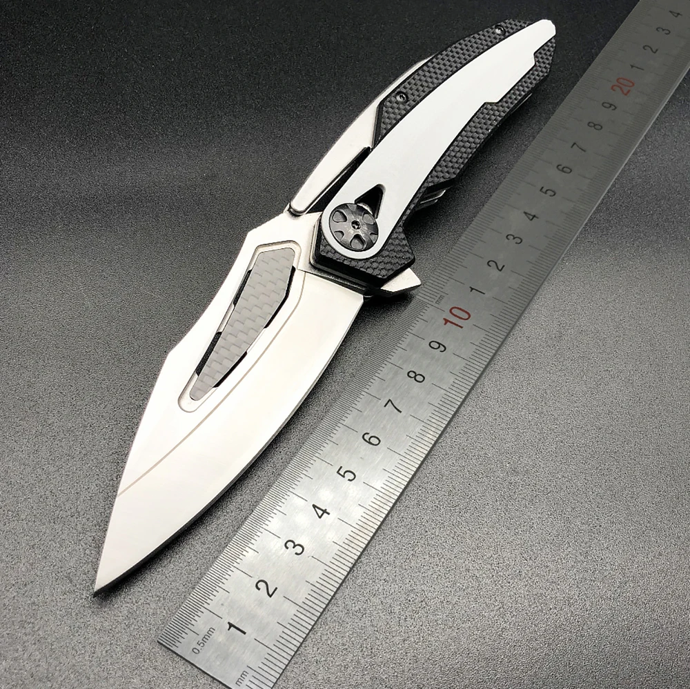 Карманный нож BJL ZT0999 D2 из стали и углеродного волокна с ЧПУ тактический складной