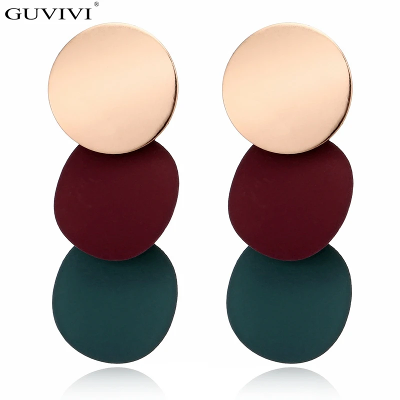 Модные Акриловые Длинные серьги Kpop для женщин массивные круглые с бусинами