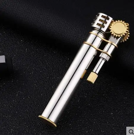 Винтажная мини крутая бензиновая Зажигалка для сигарет, ветрозащитная дымовая Зажигалка для пожилых мужчин, керосиновые шлифовальные металлические зажигалки - Цвет: SILVER