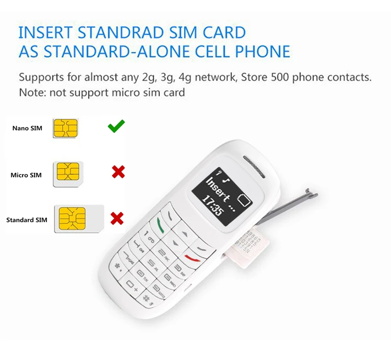 Fsmart BM70 супер маленький мини телефон Волшебная звуковая стерео гарнитура GSM сеть