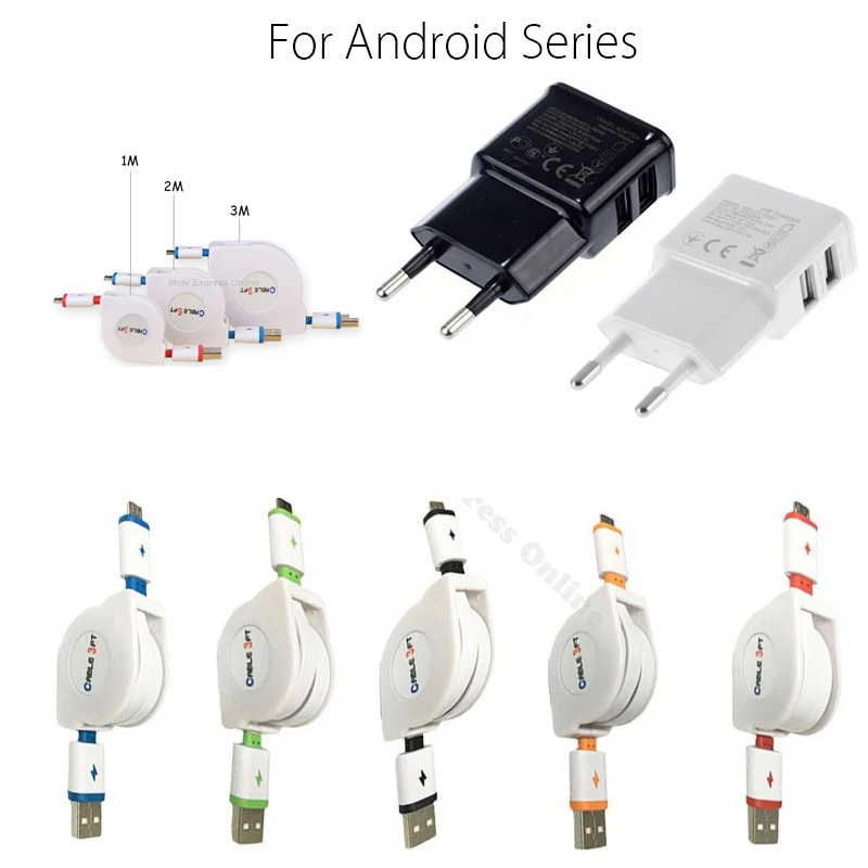 Micro Usb кабель Выдвижной Cabel настенное зарядное устройство адаптер для Huawei Mate 7 8 S P6