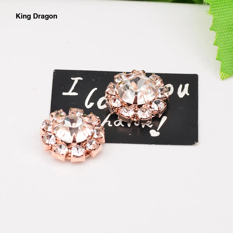 new arrival rose gold rhinestone embellishment phone decoration 13mm 20pcslot flat back diy craft accessories kd561 free global shipping