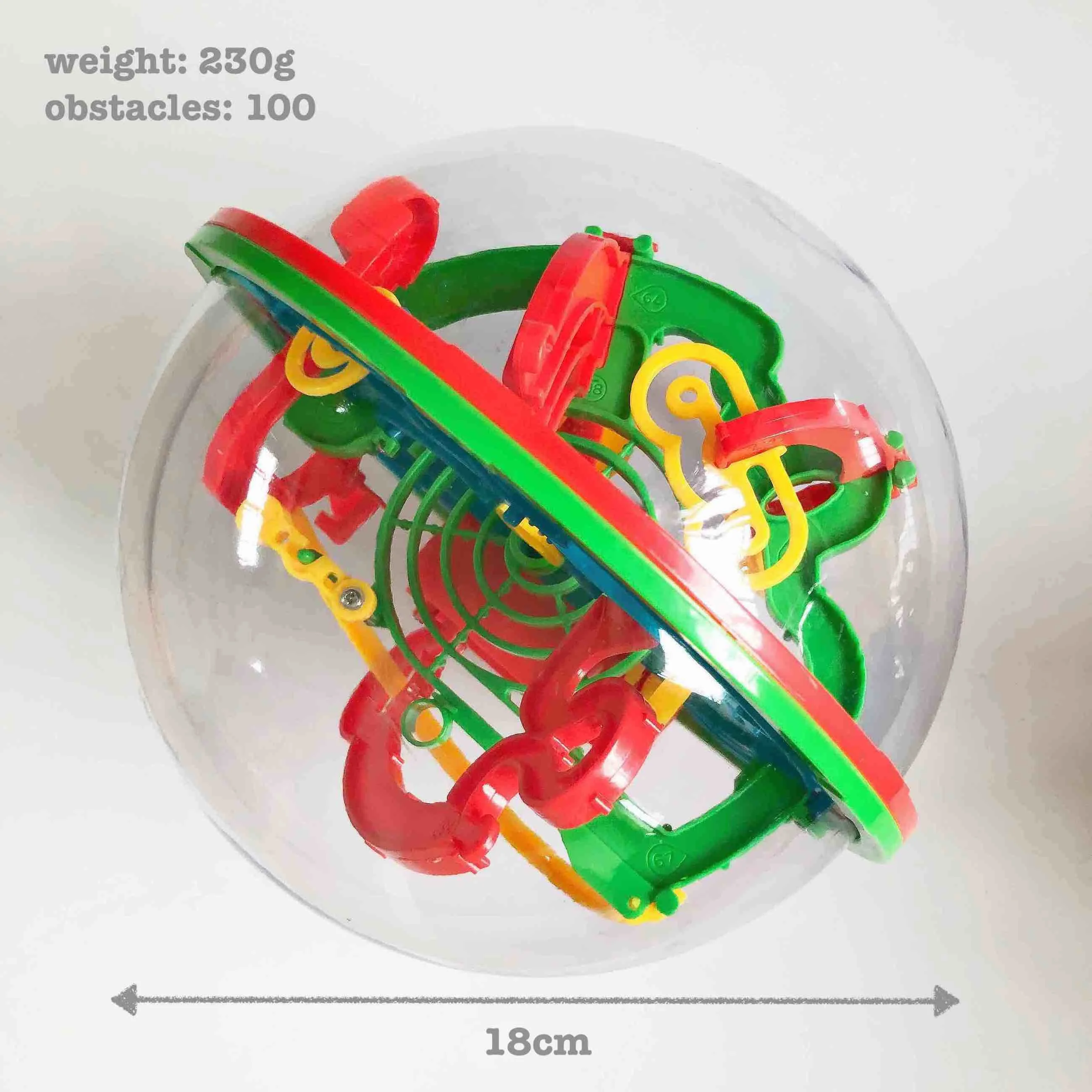 18X18cm 3D большой интеллект Головоломка мяч лабиринт игра для детей обучающая металлическая игрушка деревянная обучающая креативность Дети от 1-3 мальчиков и девочек - Цвет: 18X18cm