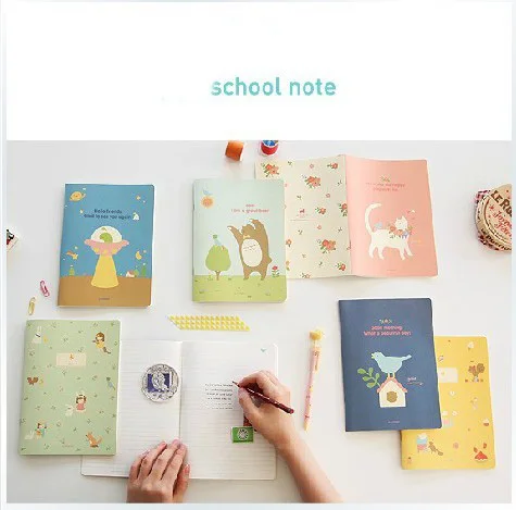 Блокнот А5 с кошкой птицей белкой 2 шт./лот | Канцтовары для офиса и дома