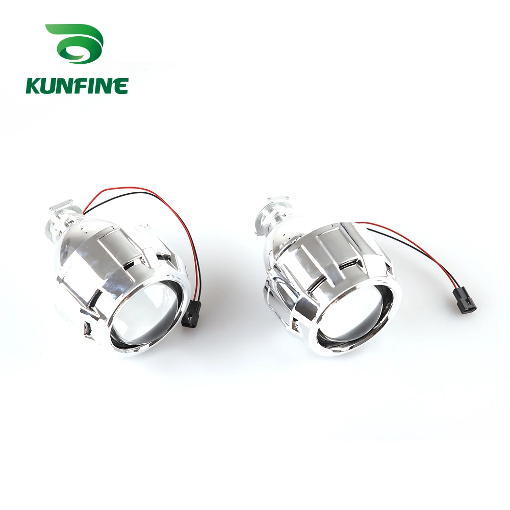 KUNFINE 2 шт./лот 2,5 дюймов би-ксенон HID проектор Объектив для автомобиля Высокий/Низкий Луч для автомобильных фар галогенная или ксеноновая лампа