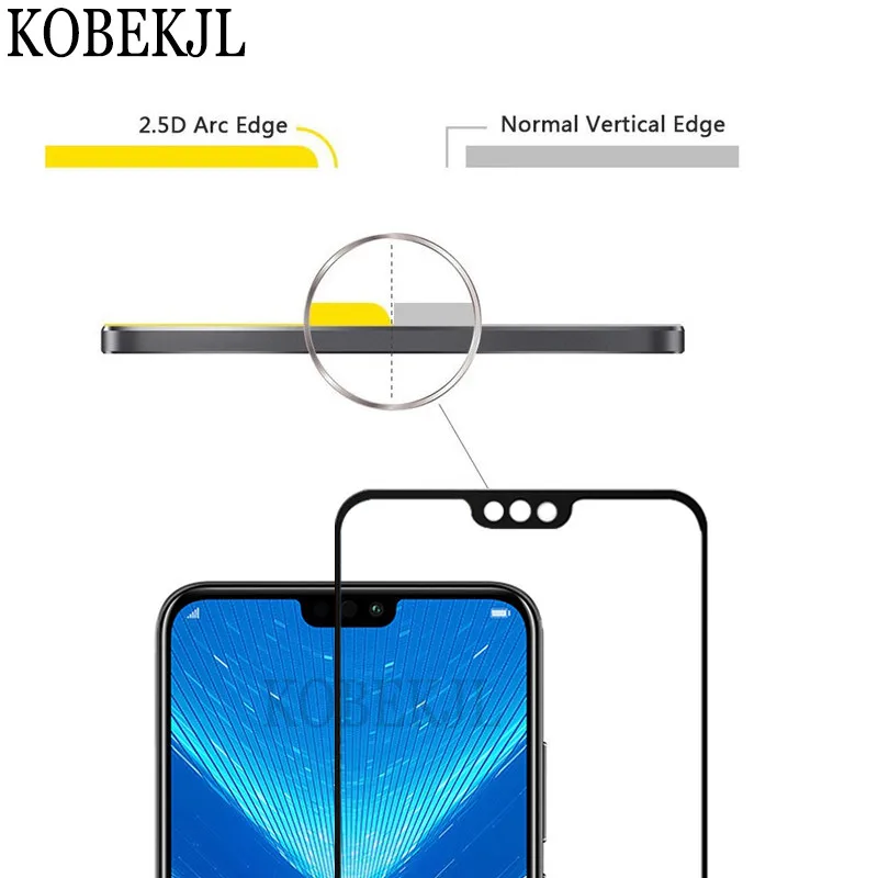 Закаленное стекло для Huawei Honor 8X защита экрана стеклянная пленка с полным