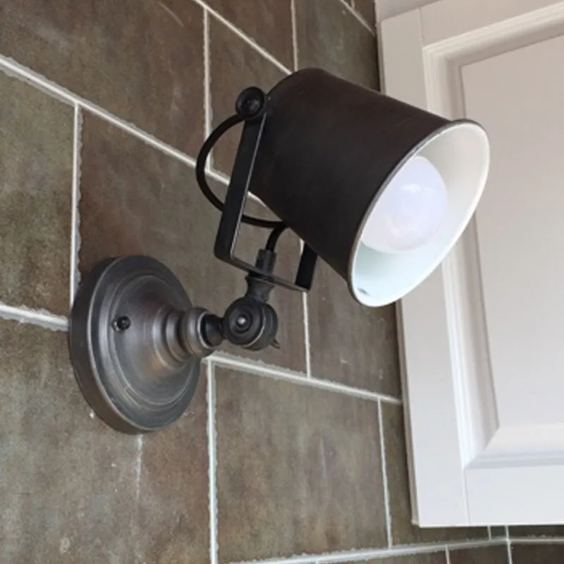

Retro Loft Industrial LED Foldable Modern wall Lamp Adjustable Handle Metal Rustic Loft Lighting Fixtures
