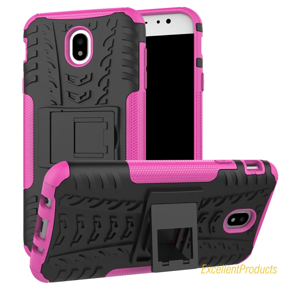 For Samsung J7 2017 J730F Cover Soft Silicon &amp Hard Plastic Skin Case Telefono etui with Holder Stand | Мобильные телефоны и