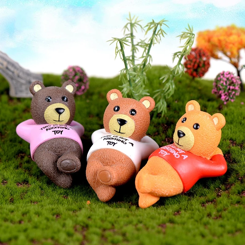 1 шт. милый медведь панда 6 типов Kawaii мультфильм DIY Смола Фея Сад ремесло украшение