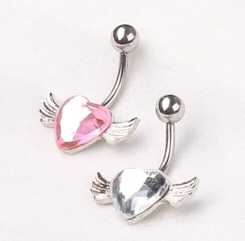 Новинка 2015 бесплатная доставка украшение для пупка в виде Ангельского крыла|body
