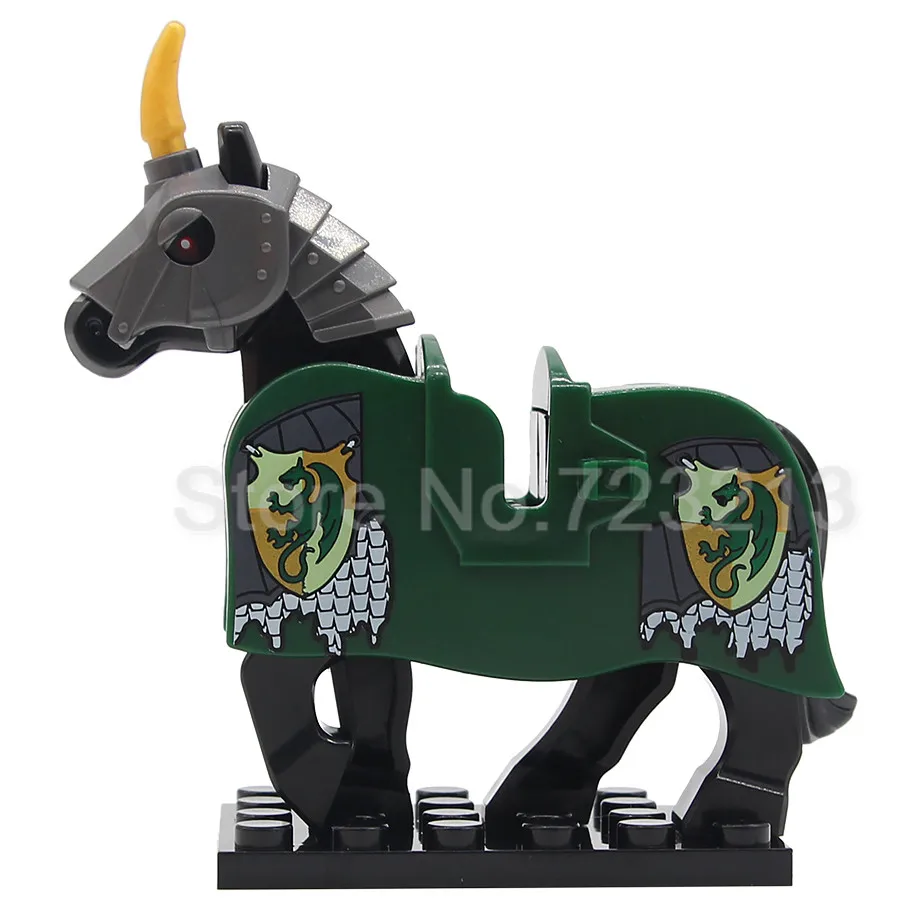 Военный рыцарь конь мини-куклы отдельная продажа средневековье Рим винтаж Рыцари серии строительные блоки игрушки для детей X0158.