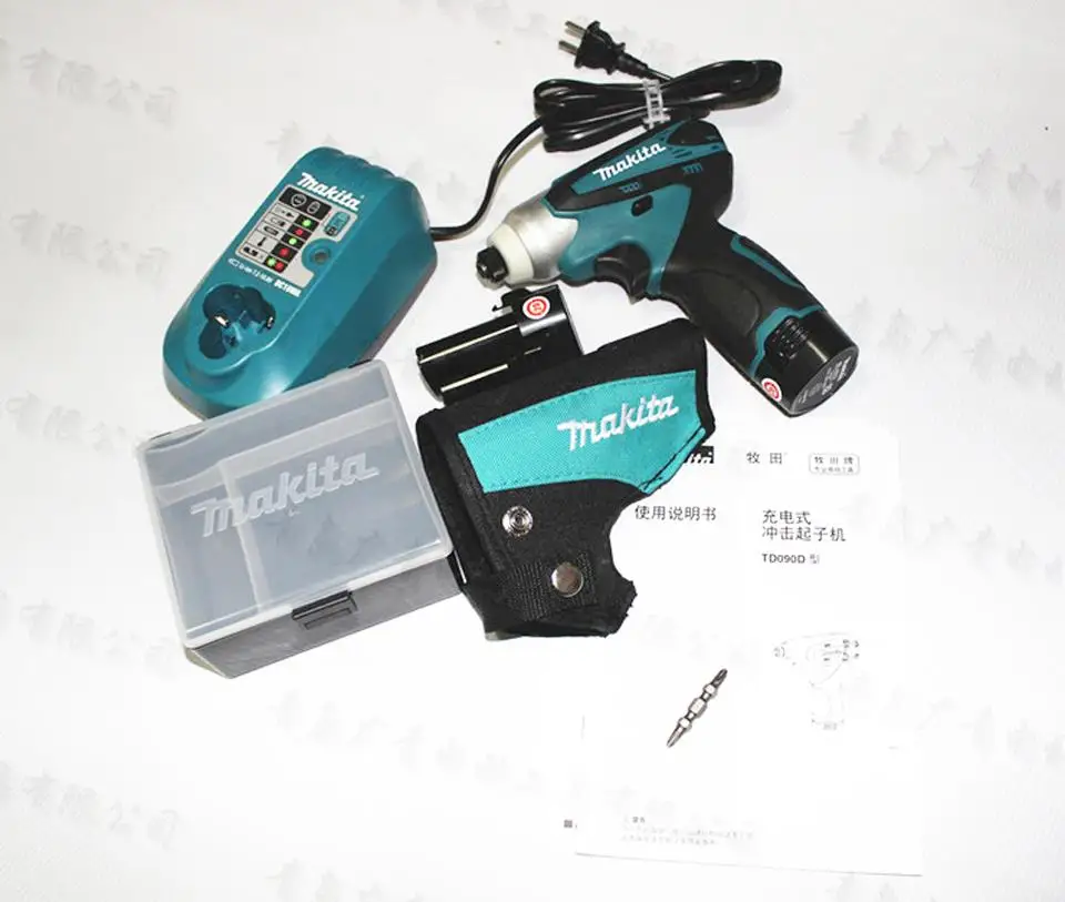 Япония Makita TD090DWE аккумуляторная отвертка электрическая ударная отвертка литиевая аккумуляторная дрель 10,8 В