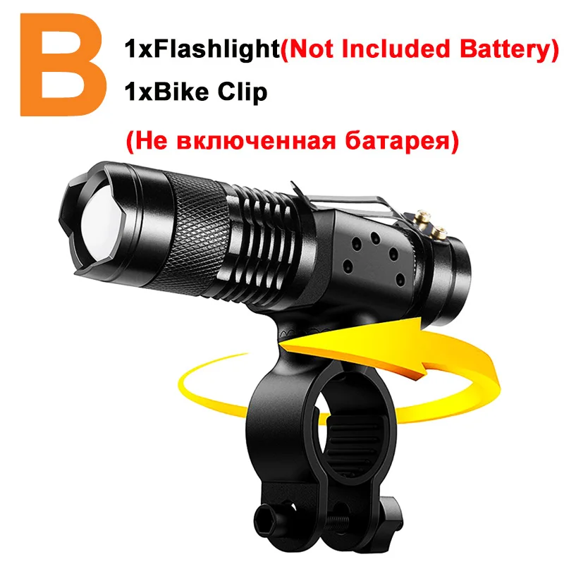 Option B Дропшиппинг Водонепроницаемый Zoomable Flash светильник велосипедный светильник 3 режима велосипедный флэш-светильник s Q5 светодиодный велосипедный фонарь передний зум-светильник s лампа - Испускаемый цвет: Option B