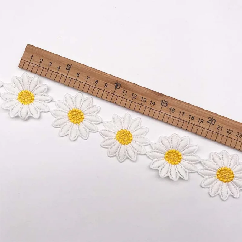 2 ярда гипюровая кружевная лента для вышивки украшение упаковки