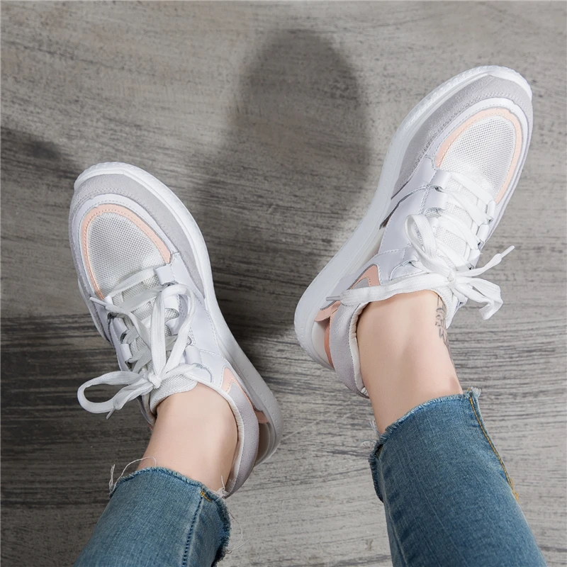 RASMEUP Women's Flat Platform Sandals 2019 Summer Fashion Women Lace Up Sandal Comfortable Casual Chic Woman Shoes Footwear Pink | Обувь