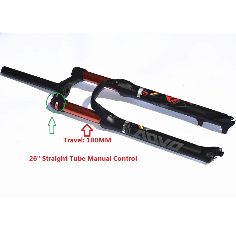 26 MTB амортизирующая Велосипедная вилка для горного велосипеда 1710 г 9x100mmQR двойная регулировка отскока воздуха 26 27,5 29 дюймов 100 120 мм - Цвет: 26