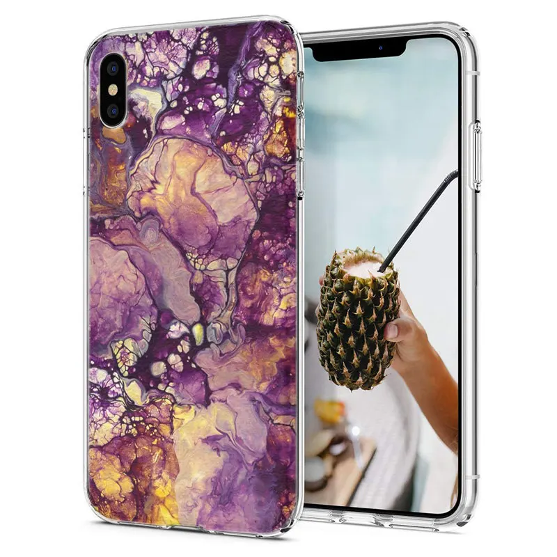 Soft Phone Case For iPhone X XS XR Covers TPU Colorful Marble Mandala Pig Pattern Fundas iPhone6 7 8 Max M064 |
