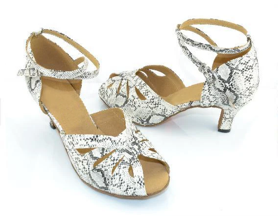 Туфли DILEECHI для латиноамериканских танцев с леопардовым принтом женские туфли