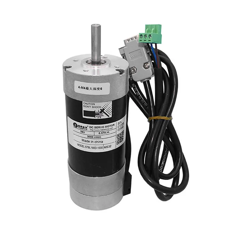 Leadshine 50 Вт бесщеточный двигатель постоянного тока сервопривод 24VDC BLM57050-1000 0.16N.M 3000