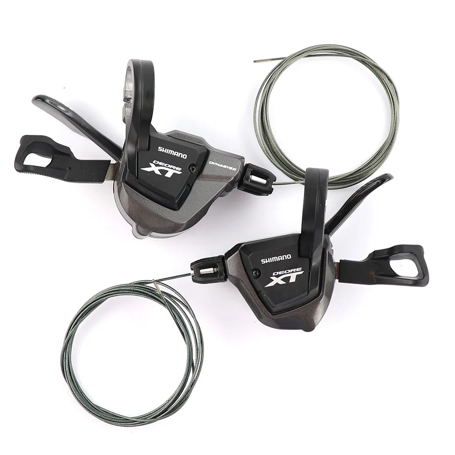 a pair no display Shimano Deore XT SL M8000 11S 2/3x11S рычаг переключения скоростей Rapidfire Plus переключения рычагов переключения передач для горного велосипеда с внутренним кабелем - Цвет: a pair no display