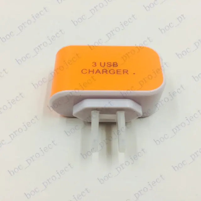 Внешний 3 USB настенное зарядное устройство адаптер для путешествий 5V 3.1A США