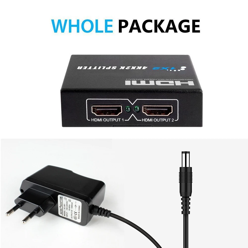 SOONHUA Compact 4K 2K HDMI сплиттер Поддержка HD видео 1080p HDTV HDMI 1,3 3D CEC сигнал 2,5 Гбит/с видео усилитель для HDTV DVD PS3
