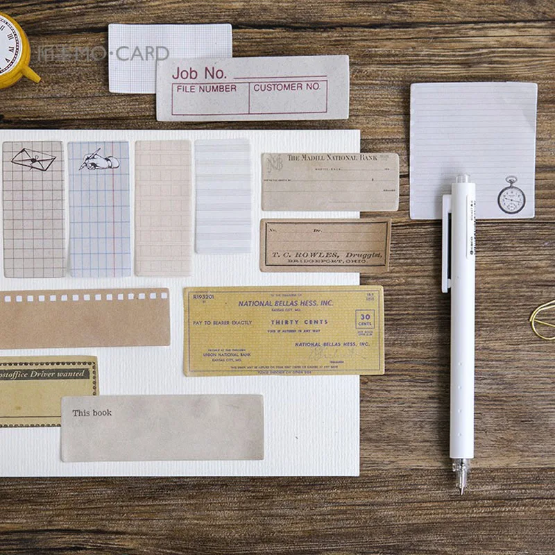 

60 pages/pack Vintage Postage Memo Pads Sticky Notes Planner Writing Sticker Student Stationery Notepad