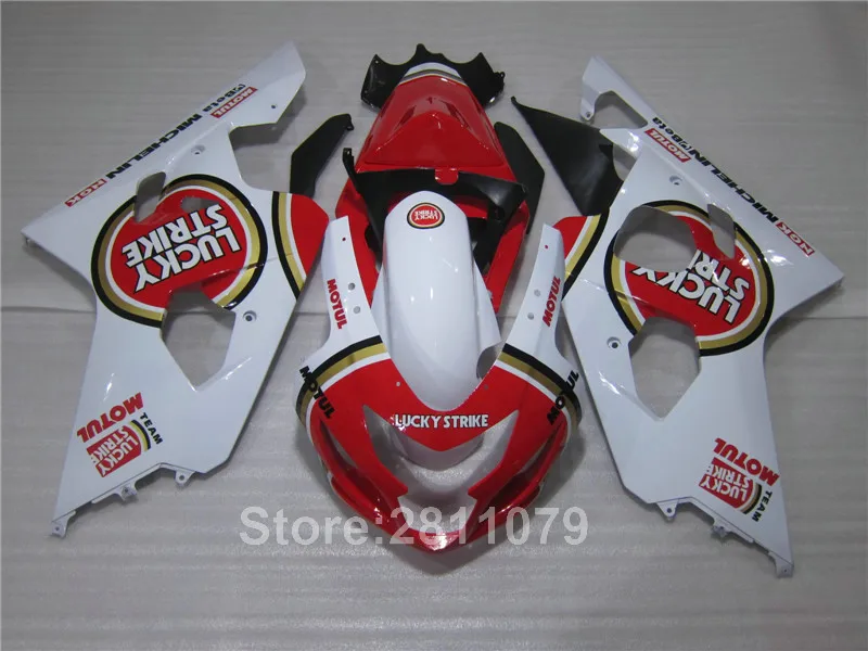 Комплект обтекателей кузова для Suzuki SRAD GSXR600 04 05 GSXR 600 750 2004 2005 красные белые