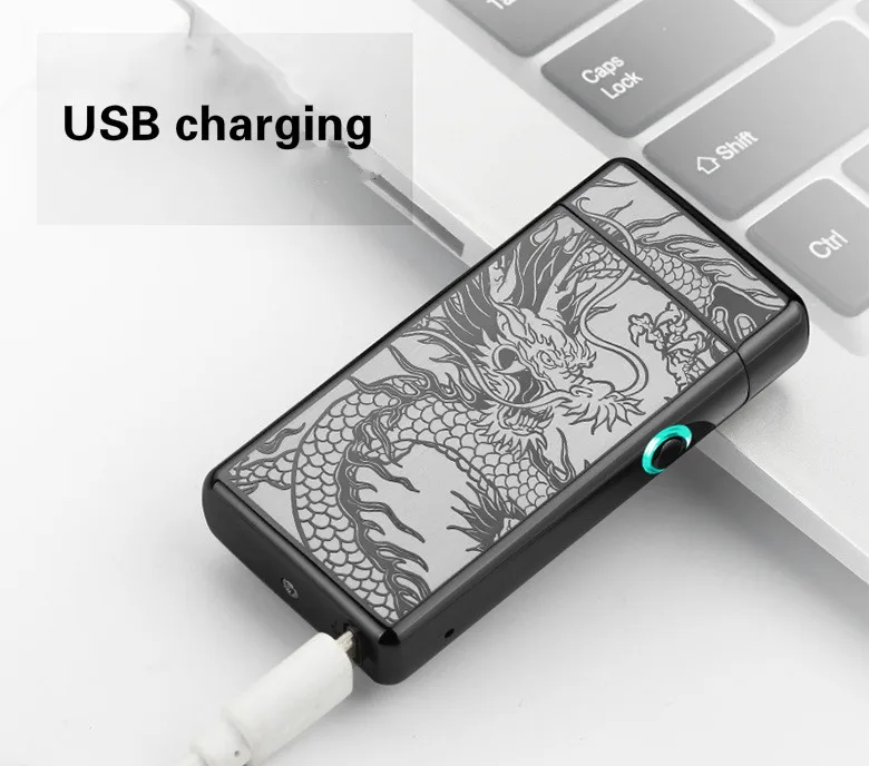 Новейшая USB дуговая зажигалка деловая металлическая перезаряжаемая