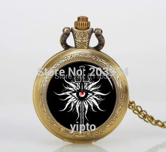 Карманные часы с логотипом Dragon Age 1 шт./лот подвеска замком дракона мужской