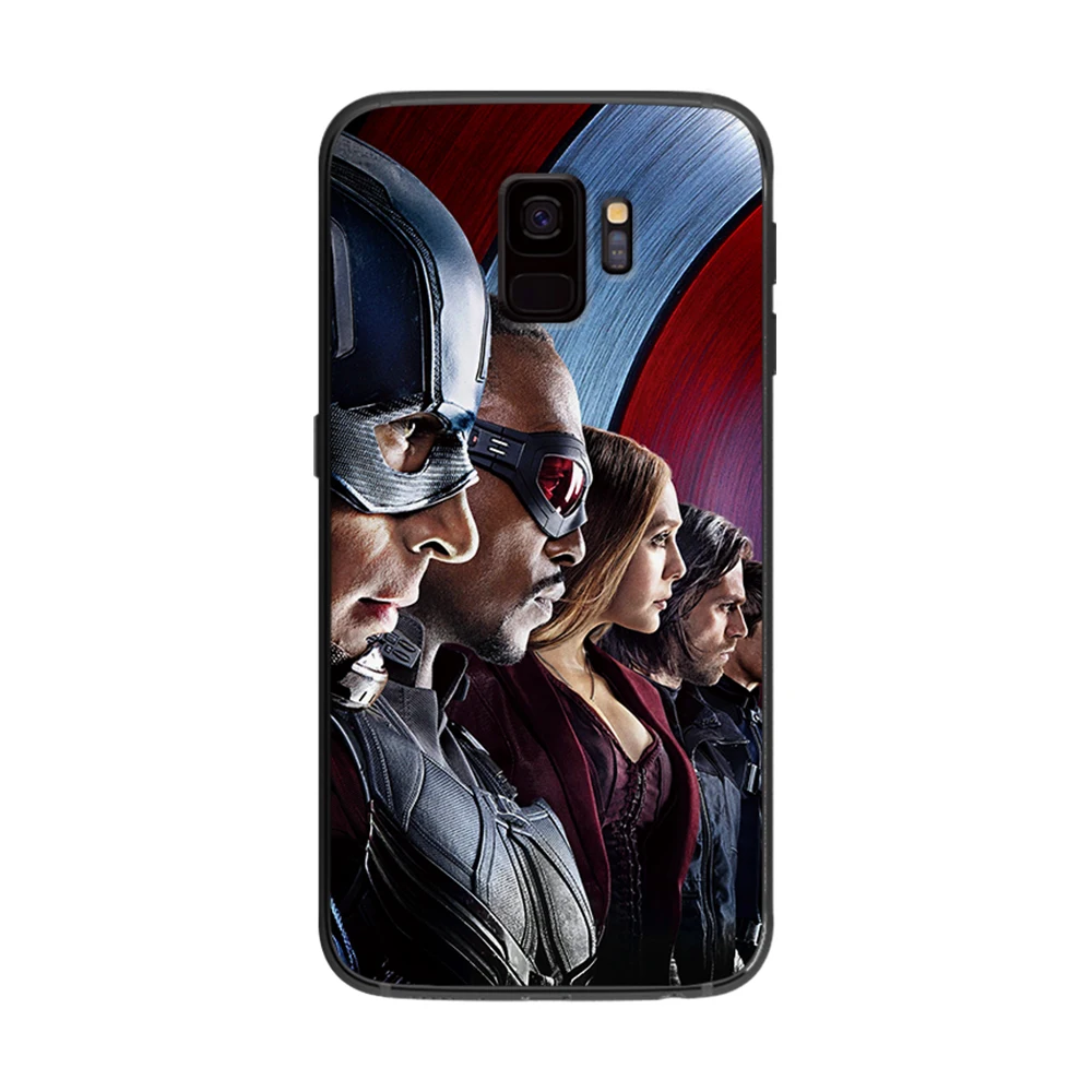 Капитан Америка Марвел для samsung Galaxy A5 A6 A7 A8 A9 2017 чехол телефона плюс M10 M20 M30