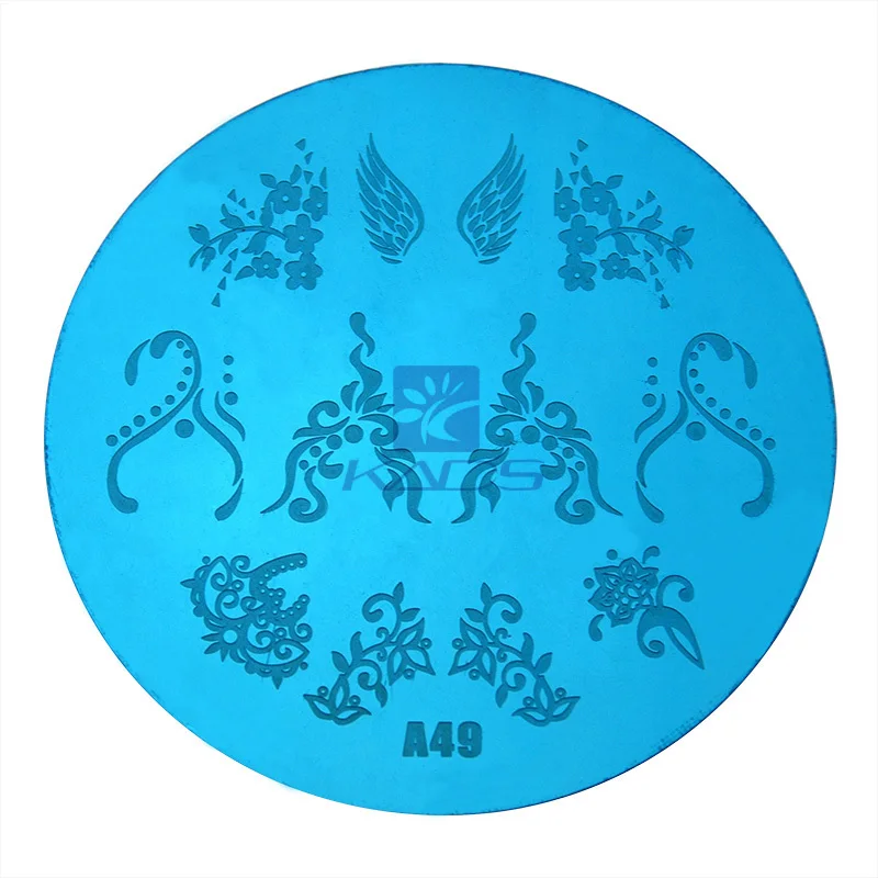 Розничная продажа штамп серии круглый Средний Размеры ногтей штамповки Таблички