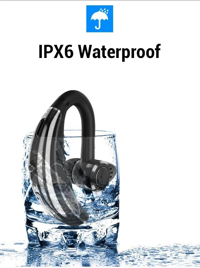 Sport IPX6 Waterproof Business Bluetooth Earphone Handsfree Noise Cancelling Wireless Stereo headset With Double Mic | Электроника