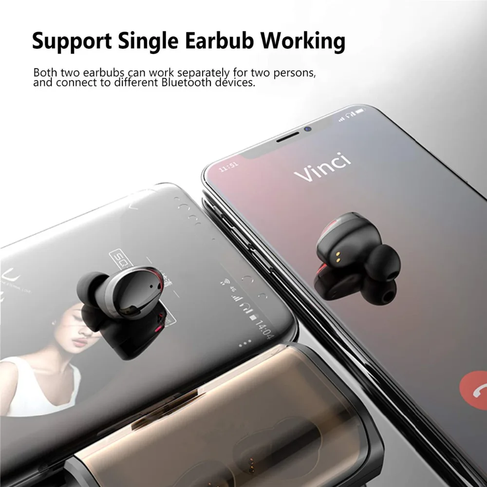 TWS T8 Bluetooth наушники настоящие Беспроводные наушники-вкладыши бас стерео IPX6 водонепроницаемые спортивные гарнитуры VS i10 i12 i30 TWS