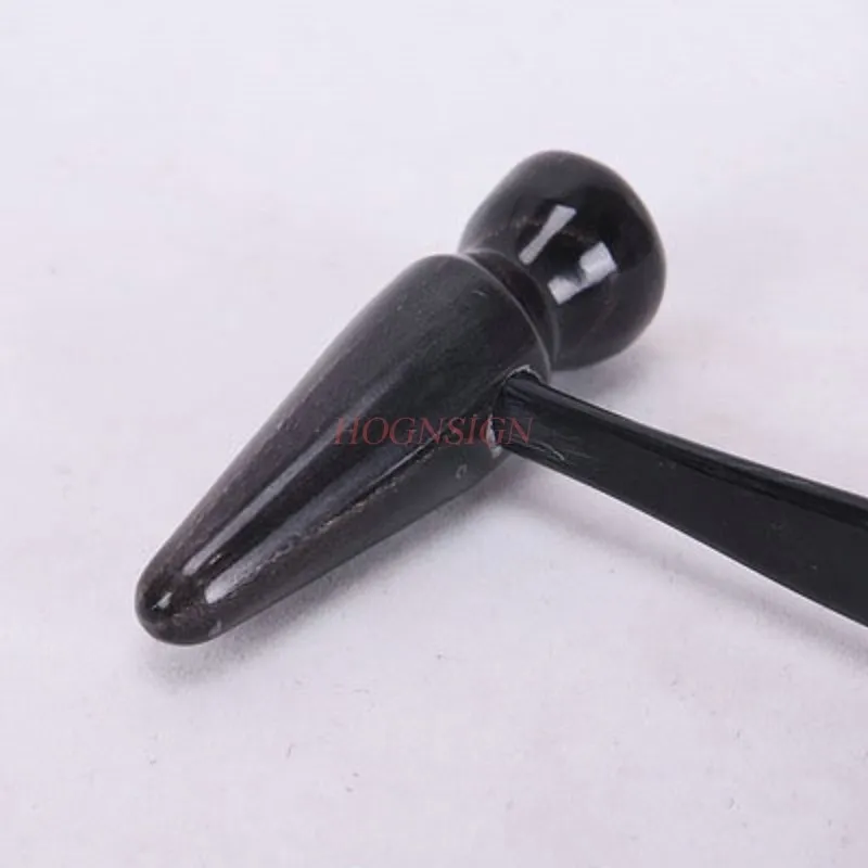 Black ox horn massage hammer meridian acupuncture point knock stick backhammer fitness household slap | Красота и здоровье