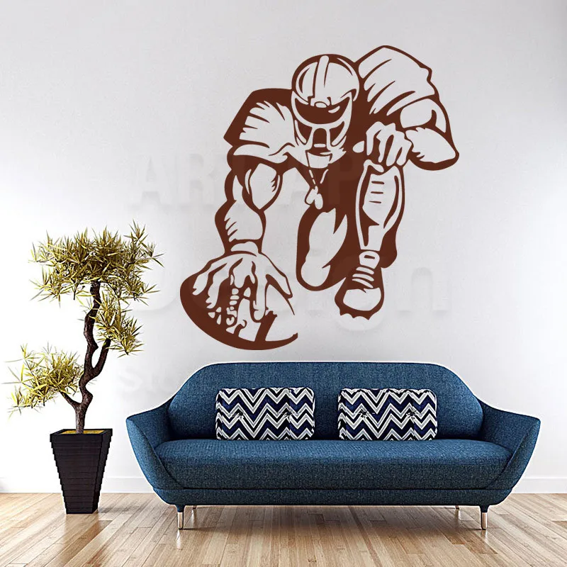 Художественный красочный дизайн домашний Декор виниловый регби плеер настенный