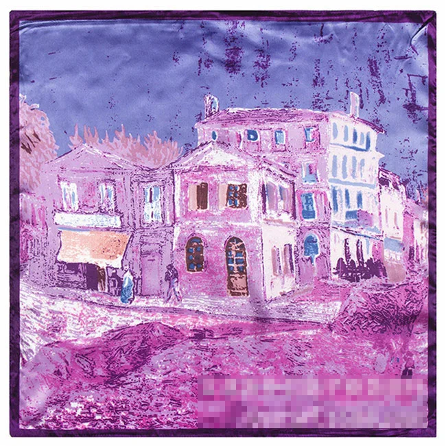 Женский шёлковый квадратный шарф 60 х60 см |