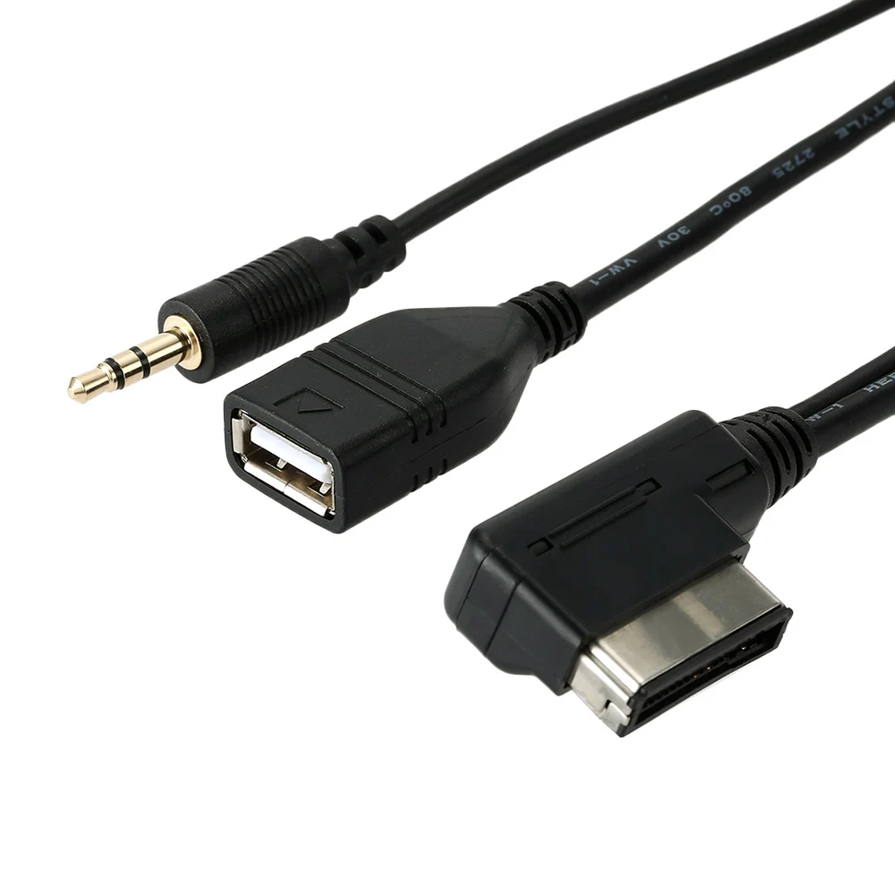 KKmoon музыка AMI MMI интерфейс USB зарядное устройство 3 5 мм мини джек Aux MP3 кабель для VW