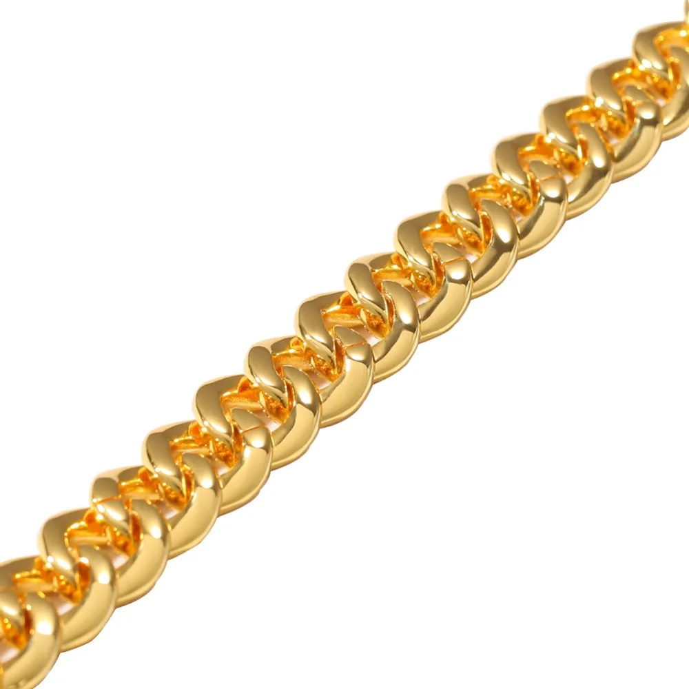 15 мм широкий микро проложенный квадратный AAA CZ камень Bling Iced Out круглые кубинские цепи браслеты для мужчин хип хоп раппер ювелирные изделия золотой цвет