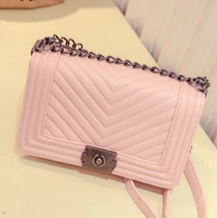 90542-Pink-Large Сумки через плечо для женщин, кожаные сумки, роскошные сумки, женские сумки, дизайнерские известные бренды, женская сумка через плечо - Цвет: 90542-Pink-Large