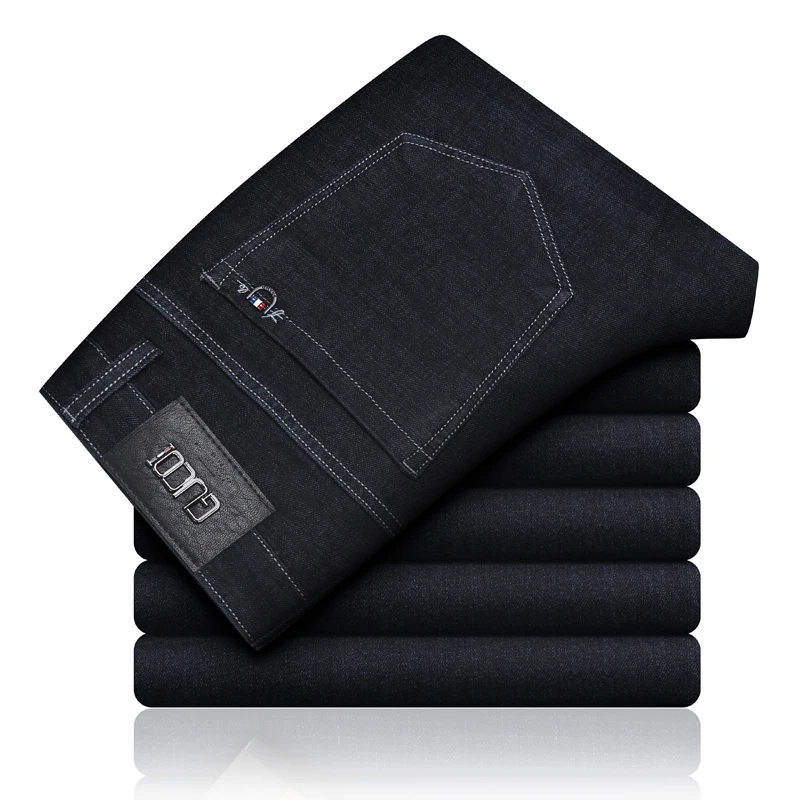 Новинка, Осень-зима, плотные мужские джинсы, брендовая одежда, высокое качество, знаменитые прямые джинсовые штаны, модные деловые джинсы для мужчин