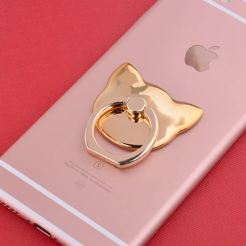 Gold Кольцо на палец для смартфона popsoket мобильный телефон Автомобильный держатель Подставка 360 градусов кошачья голова покрытие карманная розетка держатель для телефона popsocet - Цвет: Gold